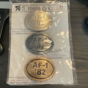 Nike Air Force 1 AF1 Blue Ribbon Sports Belt Buckle Sample Card - wow!